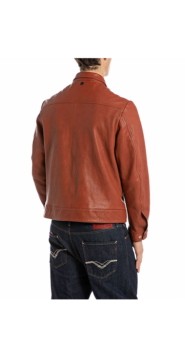 リラックスフィット ワックスレザージャケット｜REPLAY リプレイ公式